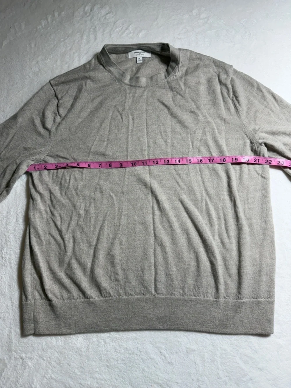Banana Republic Men's Crewneck Merino Wool Sweater in Light Taupe